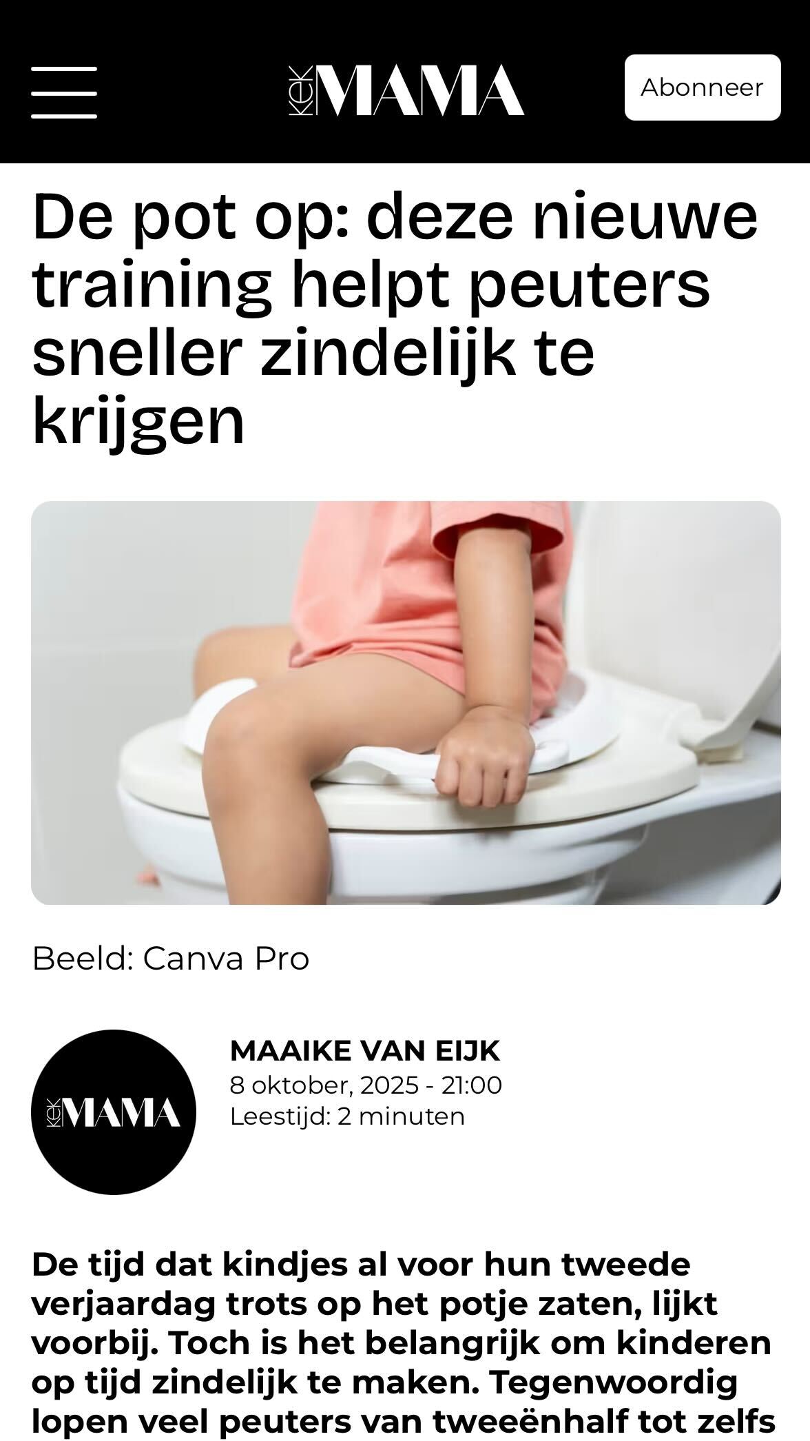 Go Potty - Mamabaas - Potjestraining: 'wachten tot je kind er klaar voor is' is een fabeltje van de luierindustrie